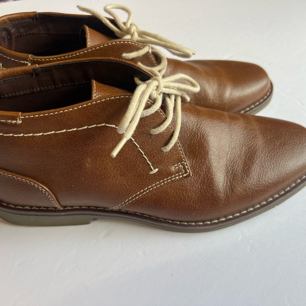 Men's Brown Faux Leather Shoes 9.5